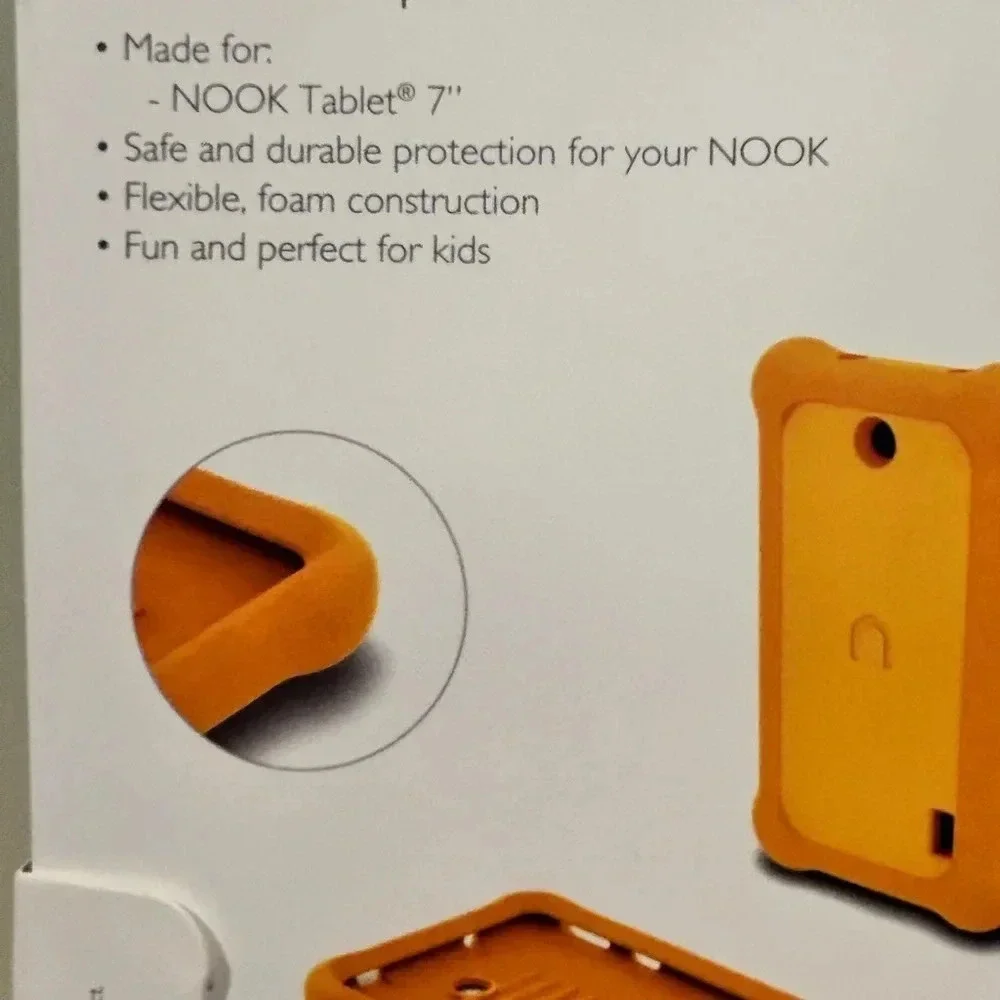 Brand New Barnes & Noble Microfoam Nook Tablet Bumper for 7” tablets. Citrus 🍊